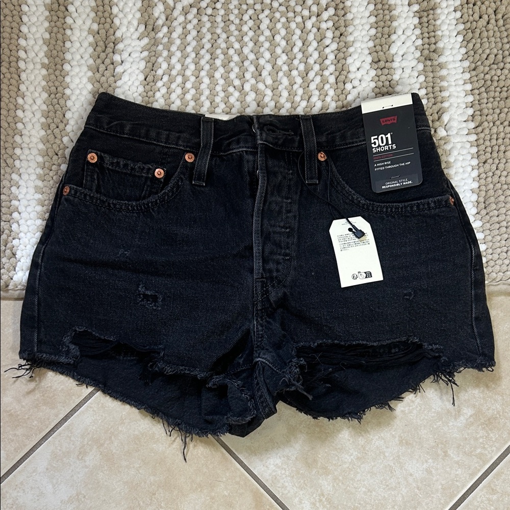 Levi's Women's Dark Denim Jean Shorts